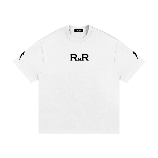 RNR Lightning Bolt Heavyweight T-Shirt - WHITE