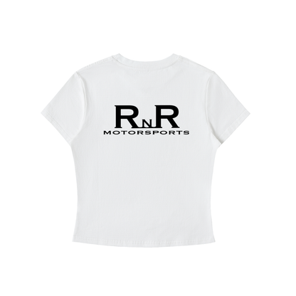 RNR Bodycon Crewneck T-Shirt - WHITE