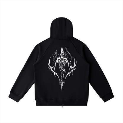 Heavyweight Valentines 1 Zip Up - BLACK