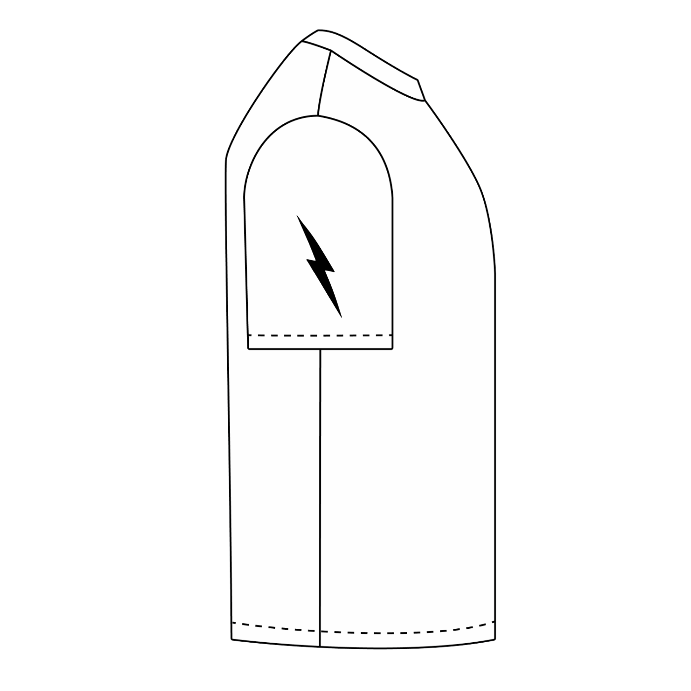 RNR Lightning Bolt Heavyweight T-Shirt - WHITE