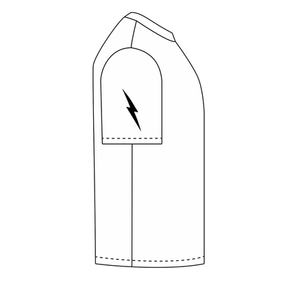 RNR Lightning Bolt Heavyweight T-Shirt - WHITE