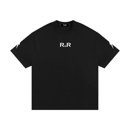 RNR Lightning Bolt Heavyweight T-Shirt - BLACK