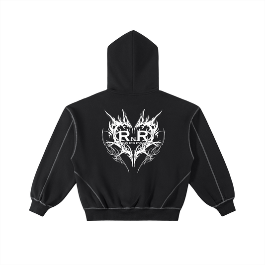 Contrast-Stitched Valentines 1 Zip Up