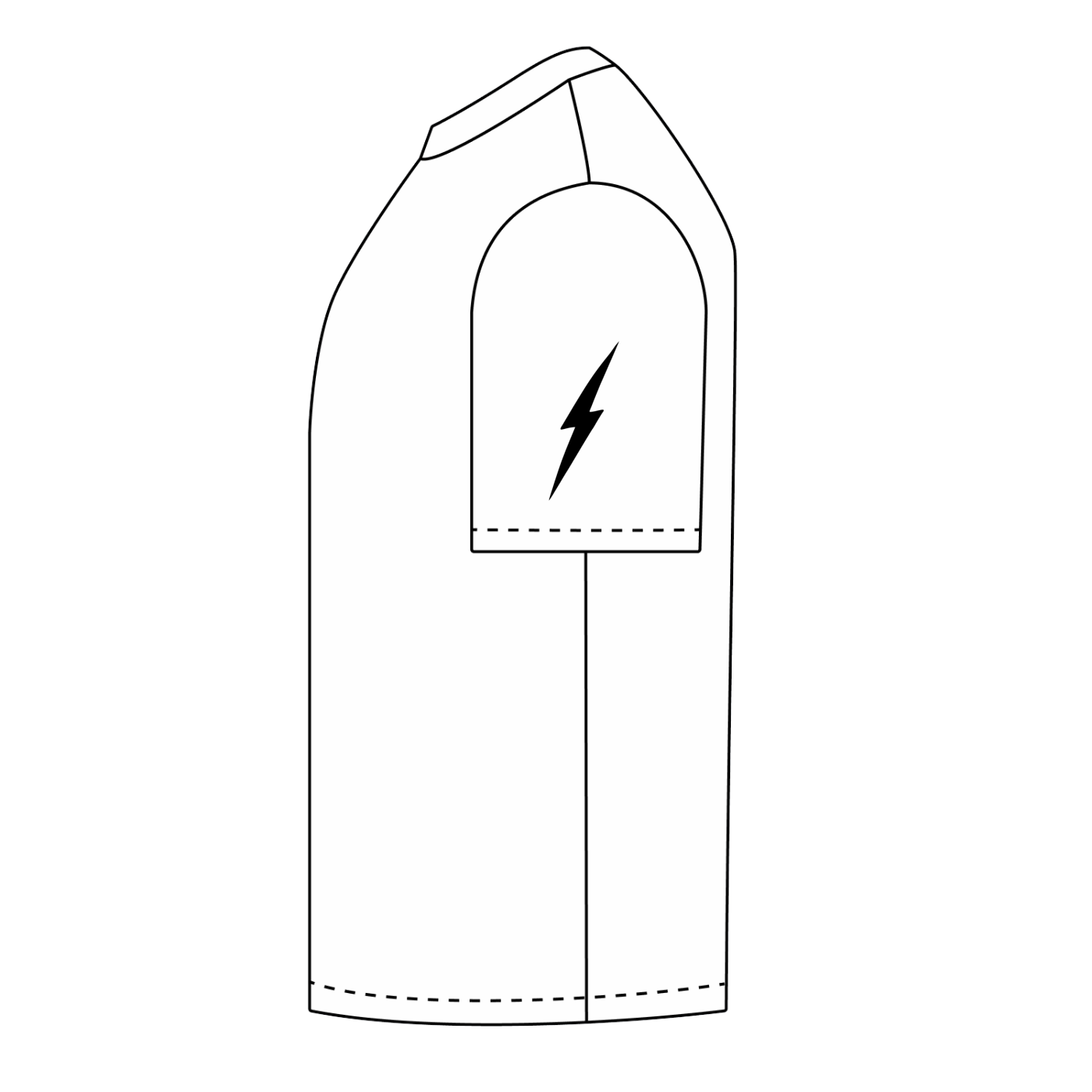 RNR Lightning Bolt Heavyweight T-Shirt - WHITE