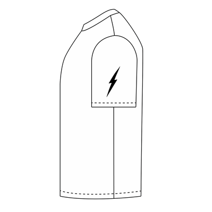 RNR Lightning Bolt Heavyweight T-Shirt - WHITE