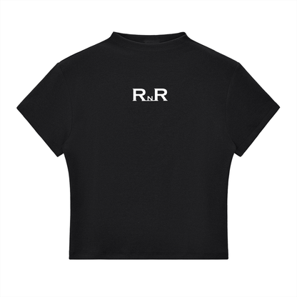 RNR Slim Fit Mock Neck T-Shirt - BLACK
