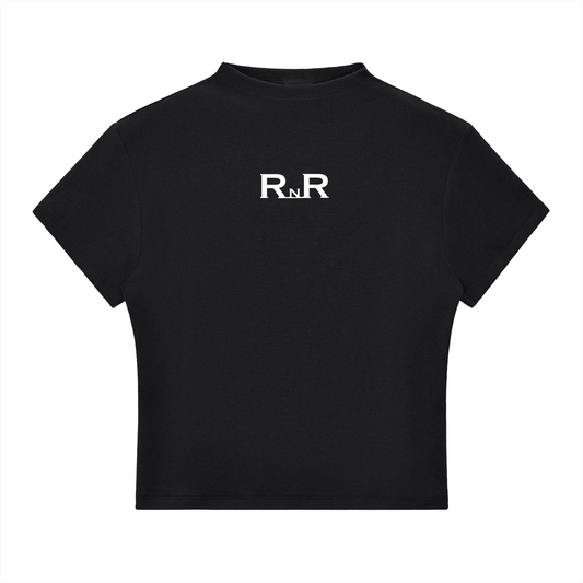 RNR Slim Fit Mock Neck T-Shirt - BLACK