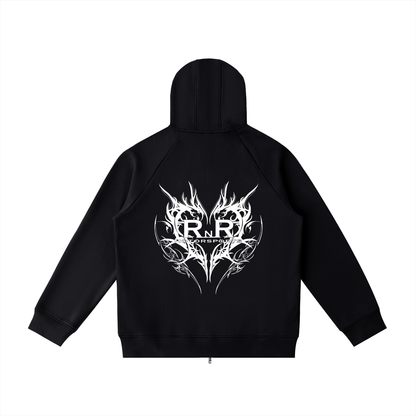 Heavyweight Valentines 2 Zip Up - BLACK