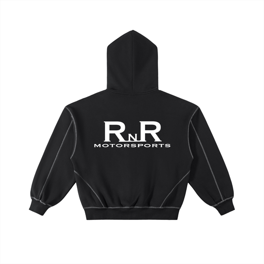 Contrast-Stitched RNR Zip Up